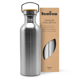 BAMBAW® Edelstahl Wasserflaschen (750ml/500ml)