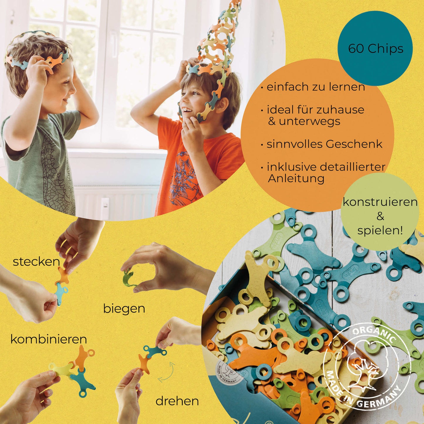 TICTOYS - BINABO Konstruktionsspiel in Holzbox (1000 Stk)