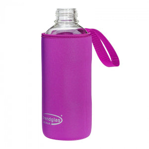 TRENDGLAS JENA Glasflasche (1L) Schutzhülle / PINK