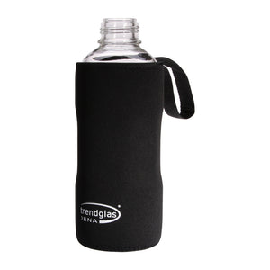 TRENDGLAS JENA Glasflasche (1L) Schutzhülle / BLACK