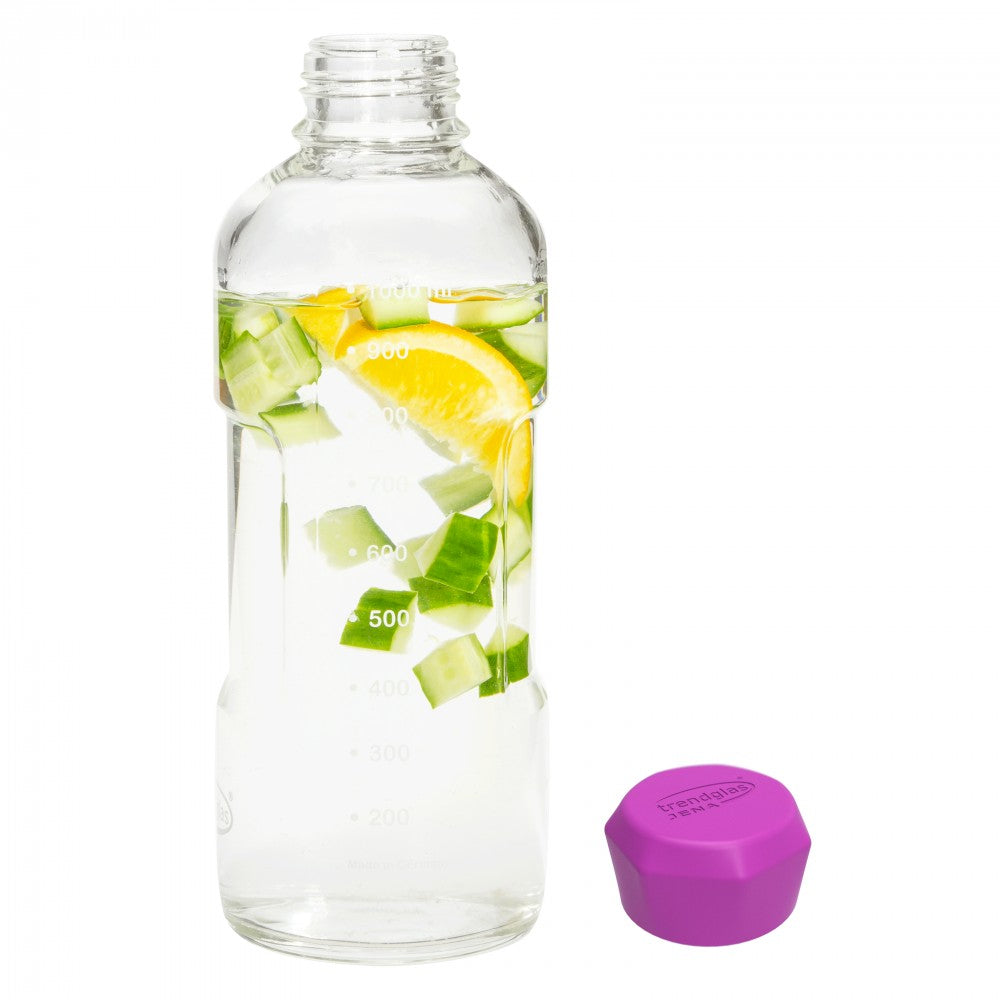 TRENDGLAS JENA Glasflasche BLUE OCEAN / 1000ml (Diverse Farben)