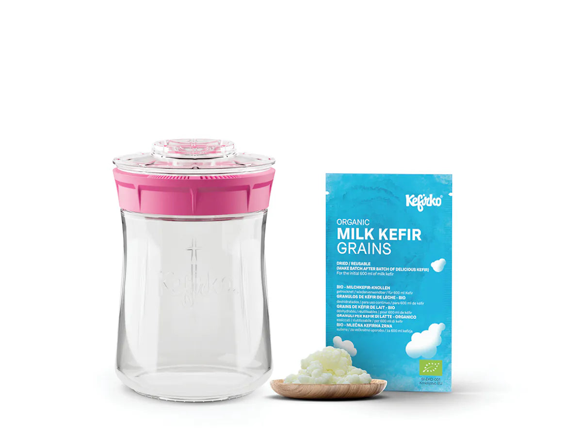 KEFIRKO DIY Milchkefir Fermenterglas 9dl (Diverse Farben)