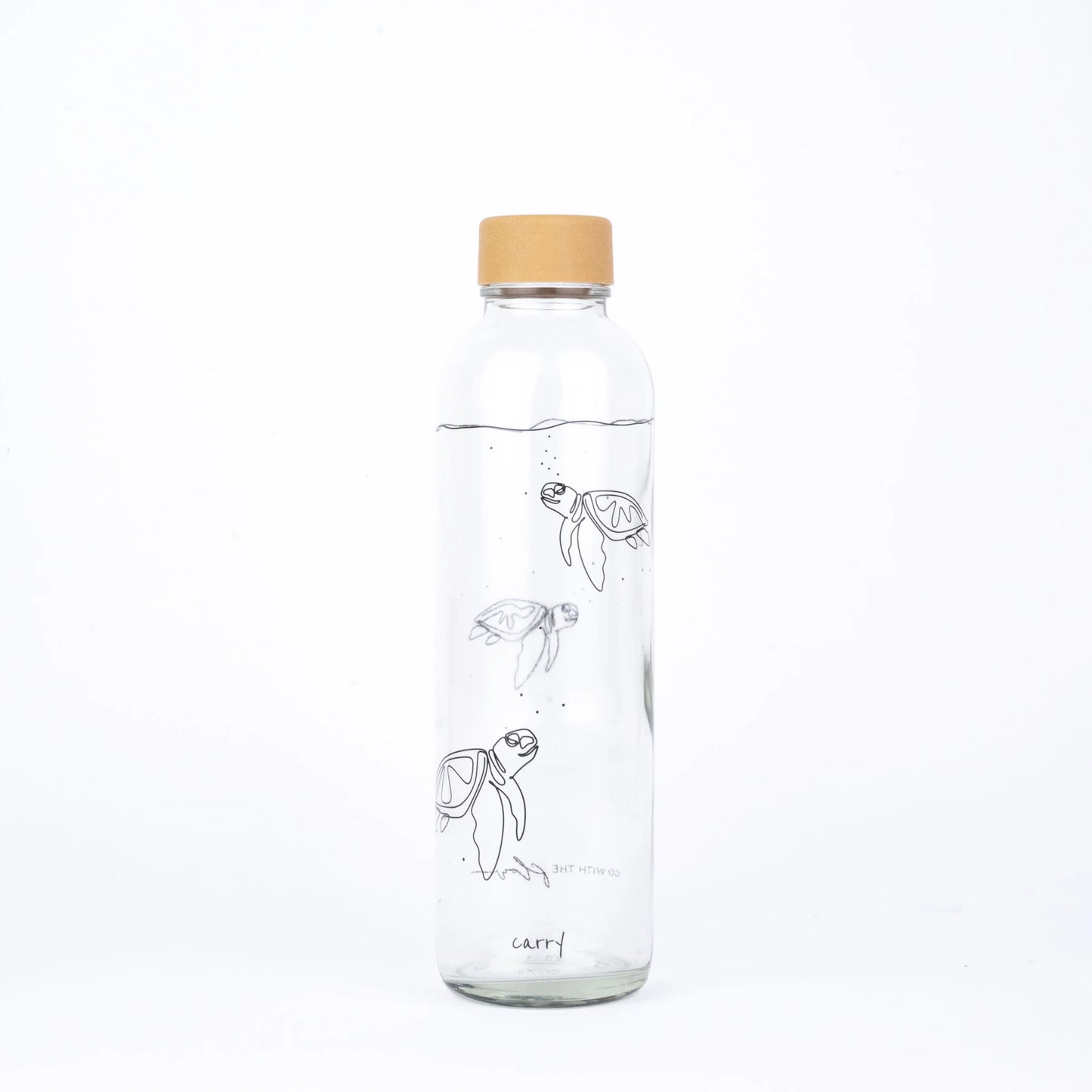 CARRY Glasflasche (7dl) / GO WITH THE FLOW
