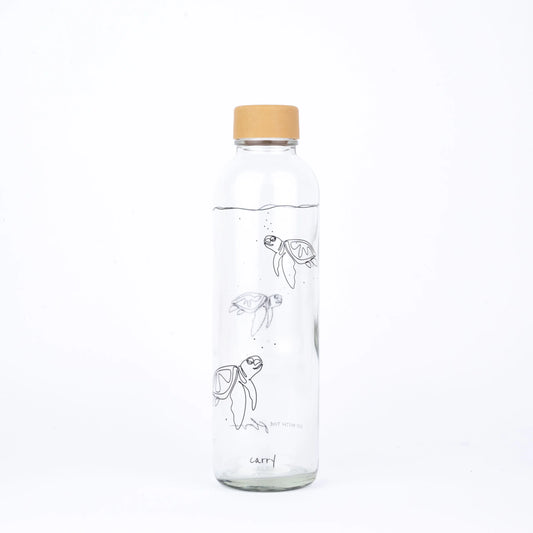 CARRY Glasflasche (7dl) / GO WITH THE FLOW