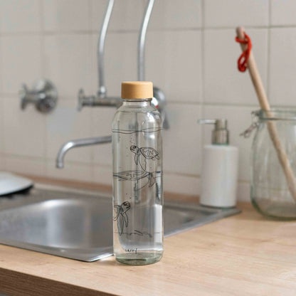 CARRY Glasflasche (7dl) / GO WITH THE FLOW