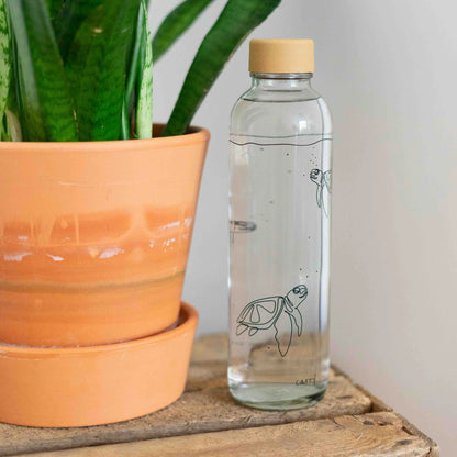 CARRY Glasflasche (7dl) / GO WITH THE FLOW