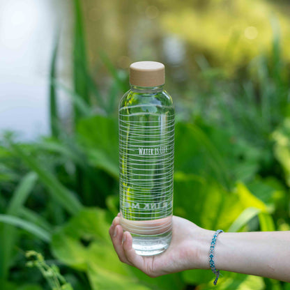 CARRY Glasflasche (1L) / WATER IS LIFE