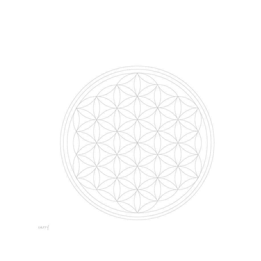 CARRY Glasflasche (1L) / FLOWER OF LIFE