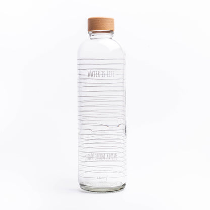 CARRY Glasflasche (1L) / WATER IS LIFE