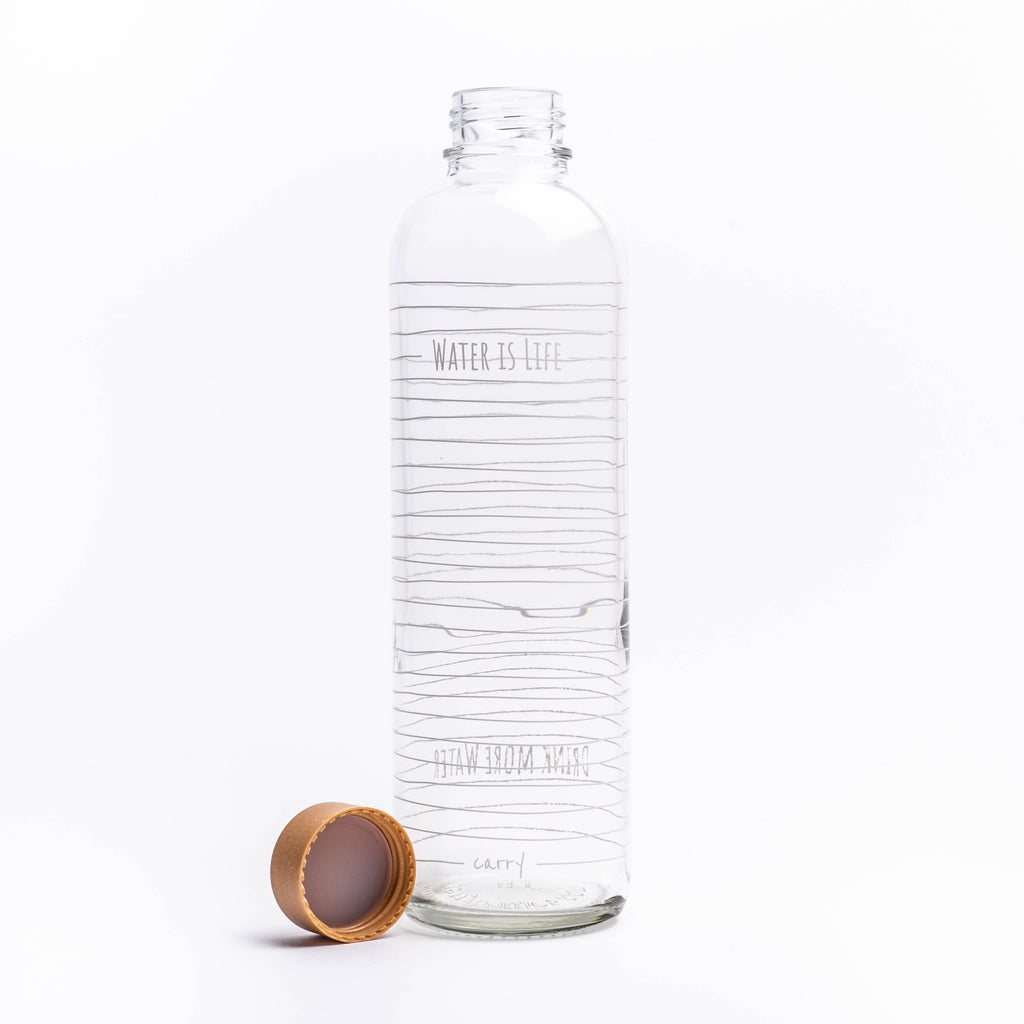CARRY Glasflasche (1L) / WATER IS LIFE