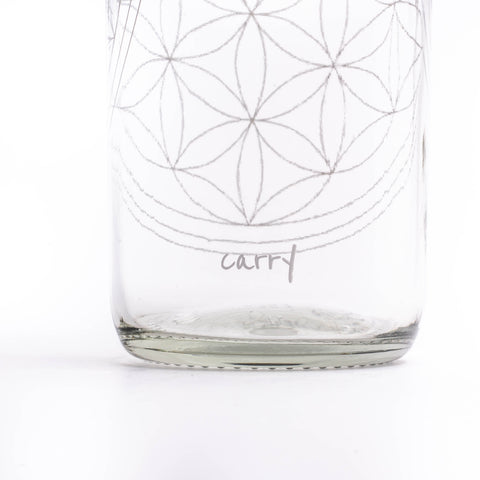 CARRY Glasflasche (1L) / FLOWER OF LIFE