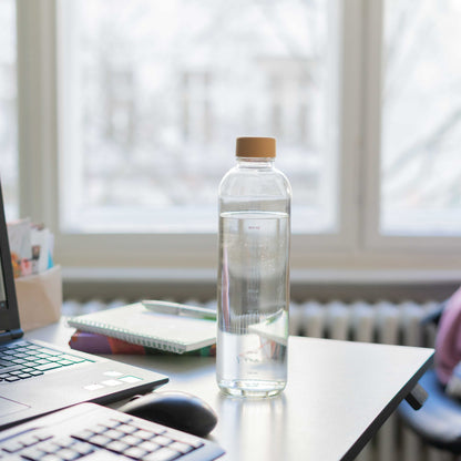 CARRY Glasflasche (1L) / HYDRATION (mit Volumenmarkierung)