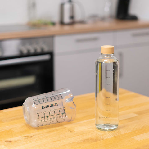Image of CARRY Glasflasche (1L) / HYDRATION (mit Volumenmarkierung)