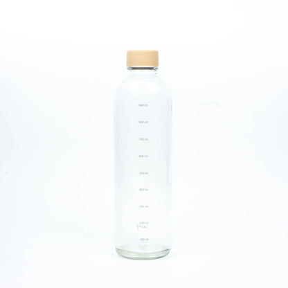 CARRY Glasflasche (1L) / HYDRATION (mit Volumenmarkierung)