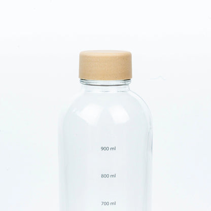 CARRY Glasflasche (1L) / HYDRATION (mit Volumenmarkierung)