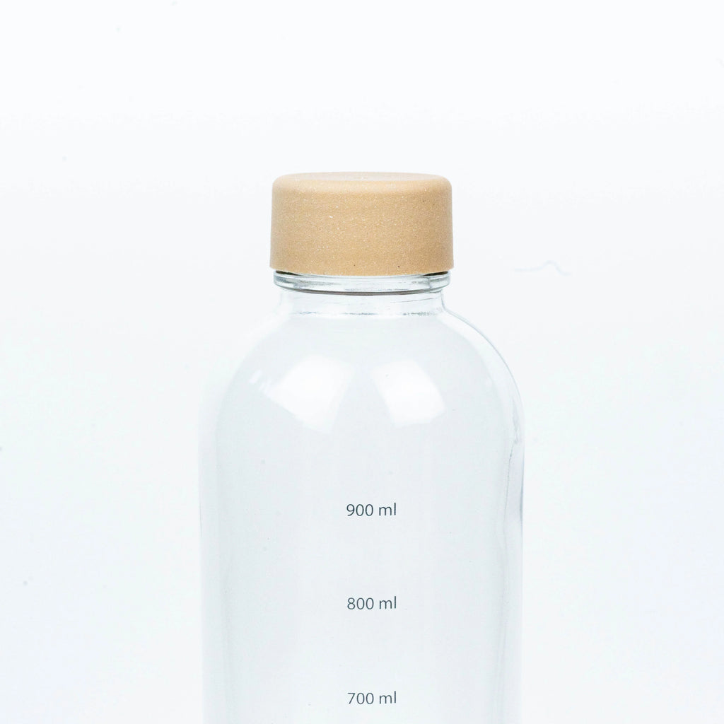 CARRY Glasflasche (1L) / HYDRATION (mit Volumenmarkierung)