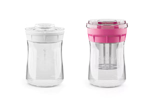 KEFIRKO DIY Cheese Maker + Kefir Set (2x9dl) / WEISS-PINK