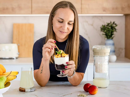 KEFIRKO DIY Cheese Maker + Kefir Set / WEISS-BLAU