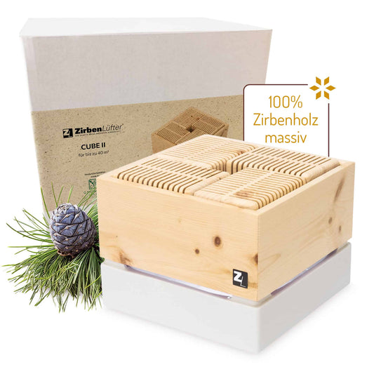 ZIRBENLÜFTER® Natürlicher Luftreiniger CUBE ll (40m2)
