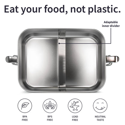 BAMBAW® Edelstahl Lunchbox (1400ml/800ml)
