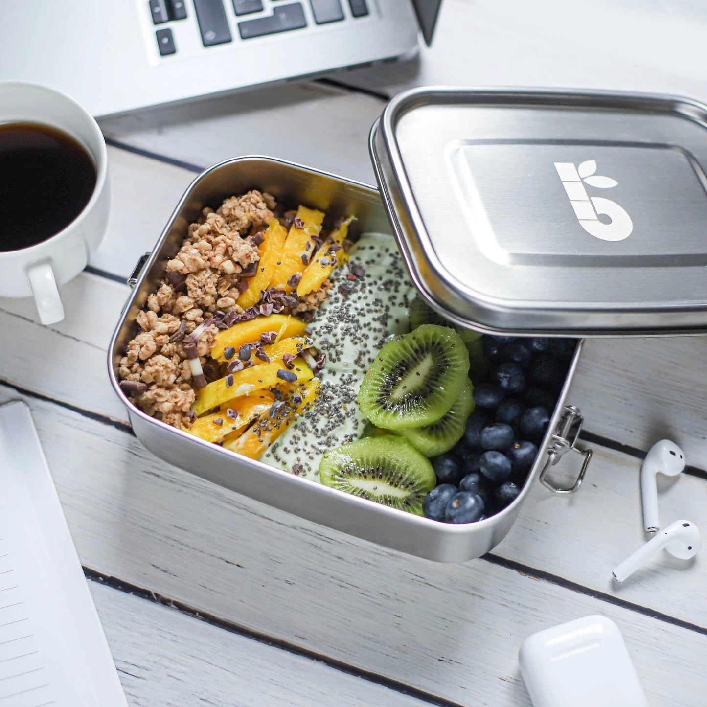 BAMBAW® Edelstahl Lunchbox (1400ml/800ml)