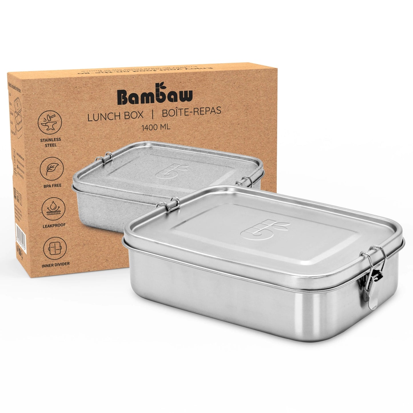 BAMBAW® Edelstahl Lunchbox (1400ml/800ml)