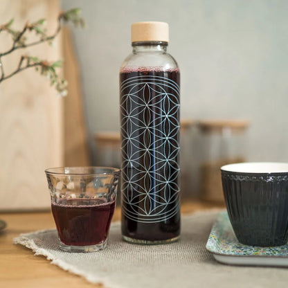 CARRY Glasflasche (1L/7dl) / FLOWER OF LIFE
