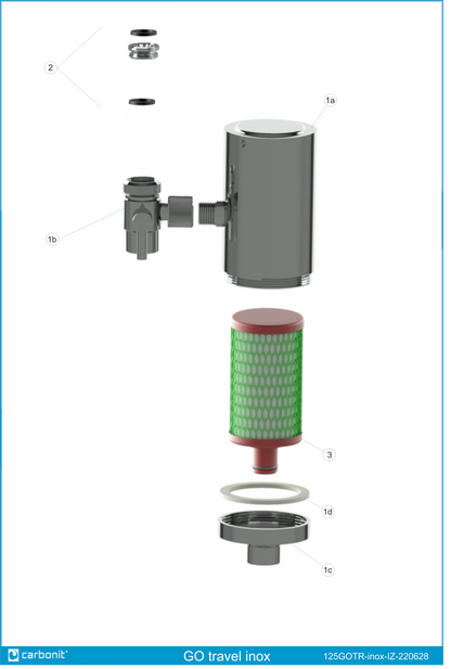 CARBONIT GO TRAVEL Armatur-Wasserfilter (Ersatzpatrone)