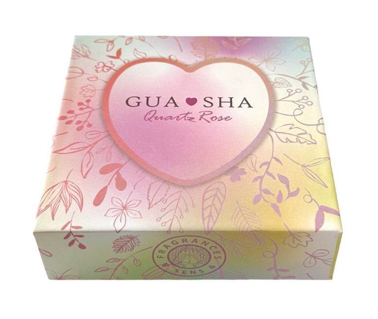 GUA SHA Herz Rosenquarz (Massagestein)