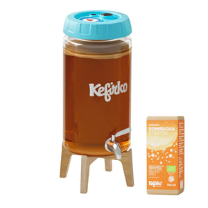 KEFIRKO DIY Kombucha Fermenter STARTER-KIT / BLAU