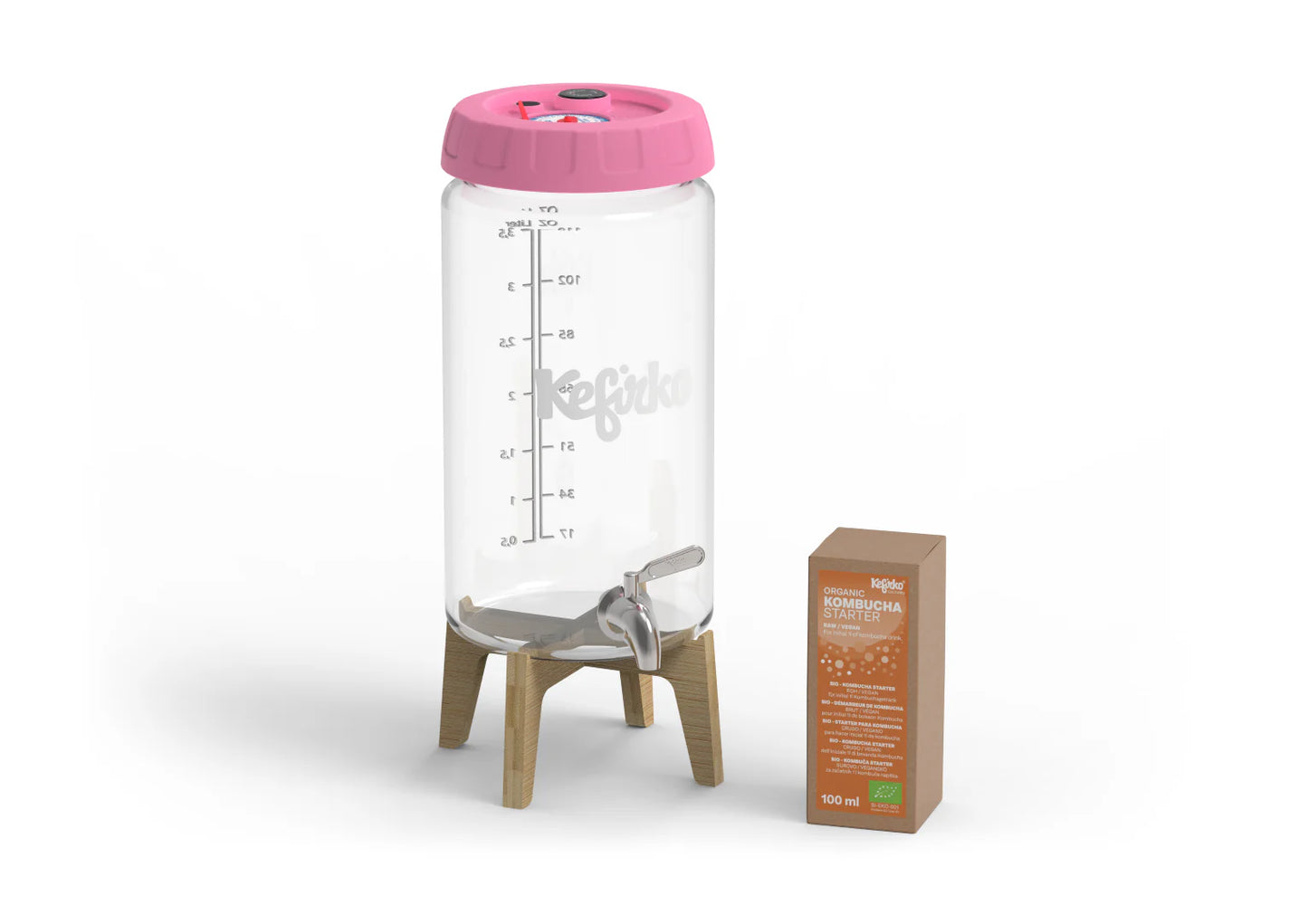 KEFIRKO DIY Kombucha Fermenter STARTER-KIT (Diverse Farben)