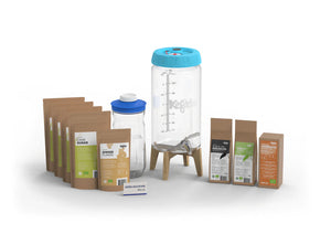 KEFIRKO DIY Kombucha Fermenter COMPLETE KIT / BLAU