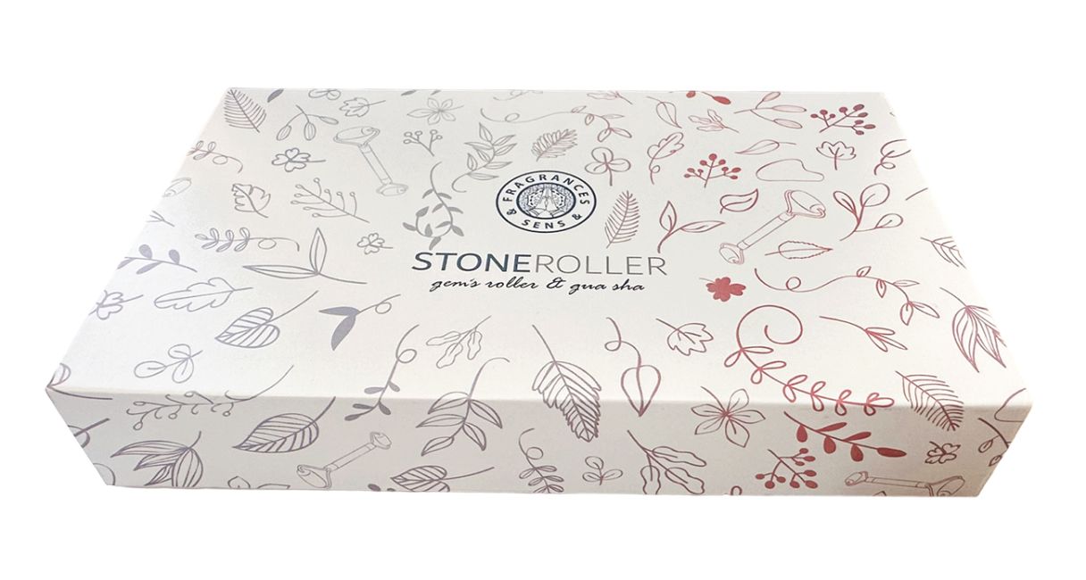 GUA SHA Massageset Herzstein + Doppelroller (Varianten)