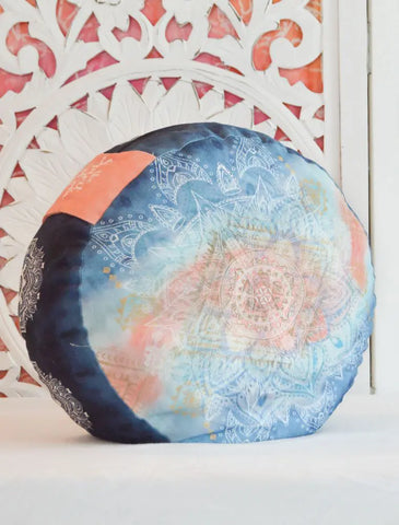 Image of THE SPIRIT OF OM® Meditationskissen (rund) / INDIGO DREAM