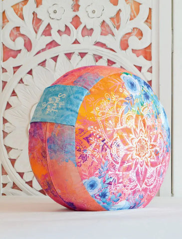 Image of THE SPIRIT OF OM® Meditationskissen (rund) / PINK FANTASY
