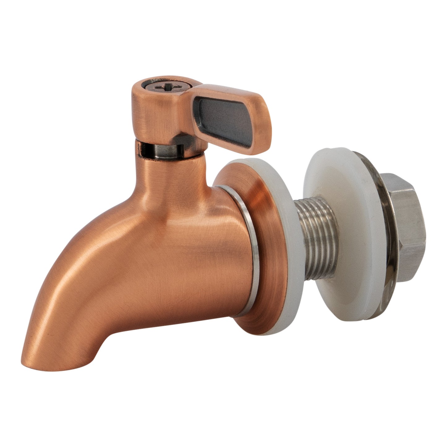 MINNICO® Dispenser Porzellan-Ei (5l) / Edelstahlhahn (Kupfer/Silber)