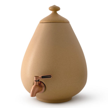 MINNICO® Keramik Getränkespender (5l) Porzellan-Ei + Gratis-Ständer / GOLDSAND