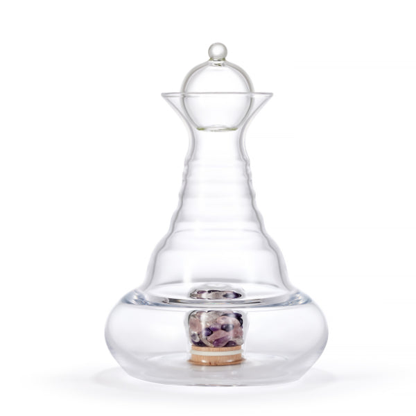 ND Karaffe ALLADIN (1,2L) Edelsteine (Glas-/+Zirbenholzdeckel)