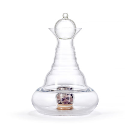 ND Karaffe ALLADIN (1,2L) Edelsteine (Glas-/+Zirbenholzdeckel)
