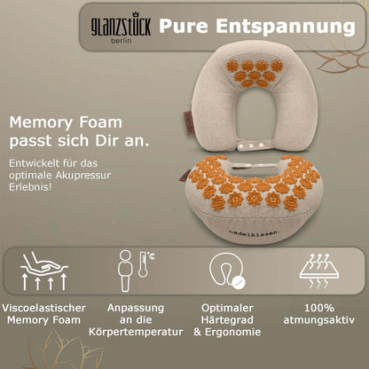 GLANZSTÜCK Berlin® Akupressur Nackenhörnchen TO GO