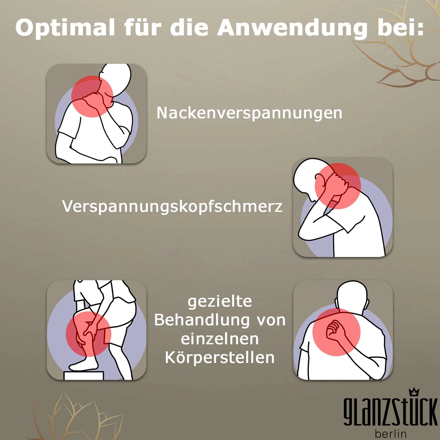 GLANZSTÜCK Berlin® Akupressur Nackenrolle THERMO