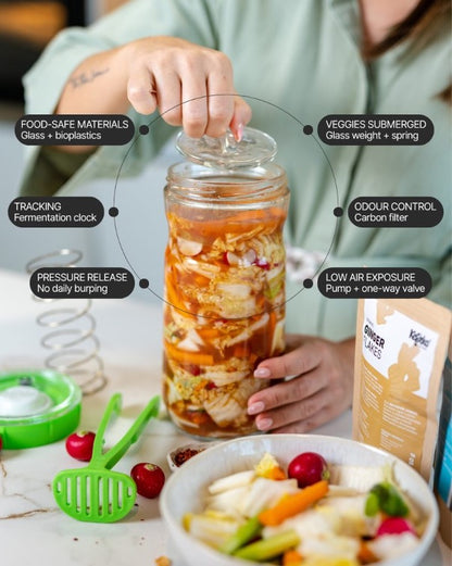 KEFIRKO DIY Glas Veggie (1.4L) / ROT