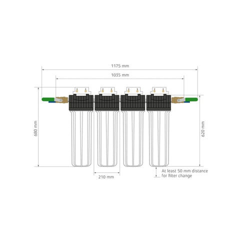 Image of PEKA®20 Hauswasser-Filtersystem (4er) komplett (MFH)