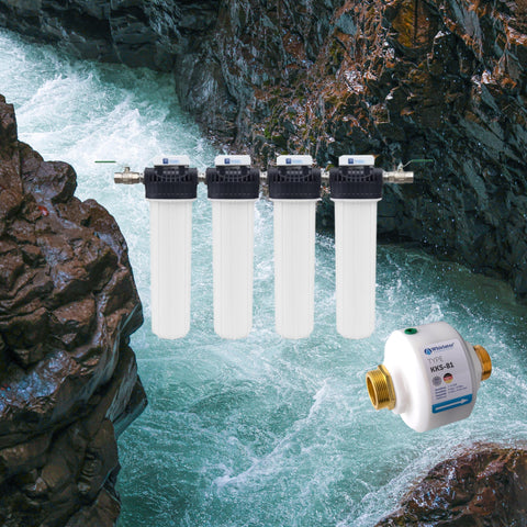 Image of PEKA®20 Hauswasser-Filtersystem (4er) komplett (MFH) + WHIRLATOR® Wirbler