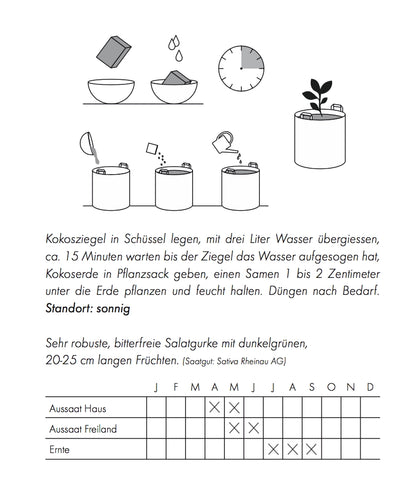 Image of GORILLA GARDENING® Pflanzsäcke mit Kokossubstrat (inkl. Gemüse-Samen)