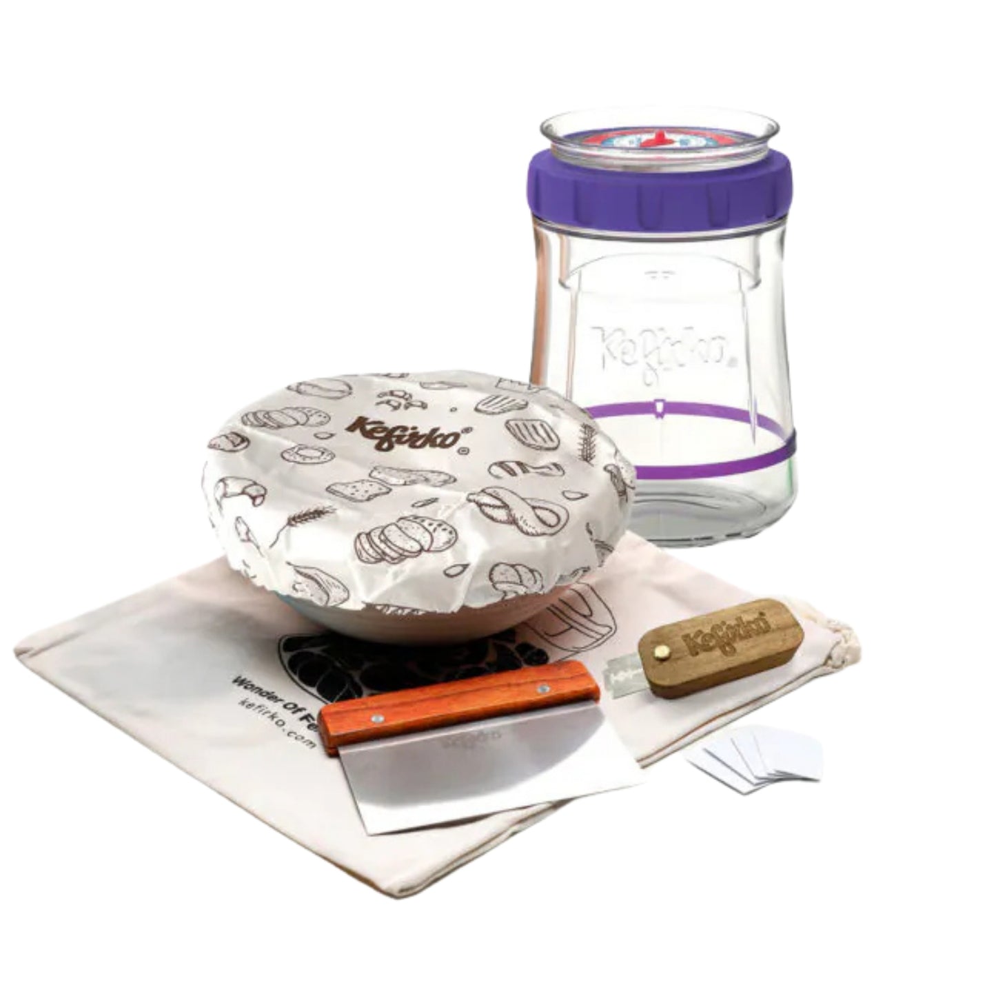 KEFIRKO DIY Sauerteig Complete-Kit (inklusive Zubehör) / Diverse Farben