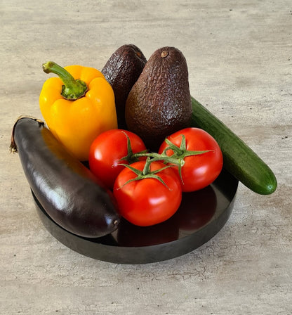 Original Schungit Objekte / Früchteplatte (rund)