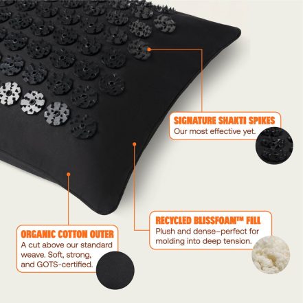 Image of SHAKTI MAT® Akupressur Kissen PREMIUM (Schwarz) NEU!