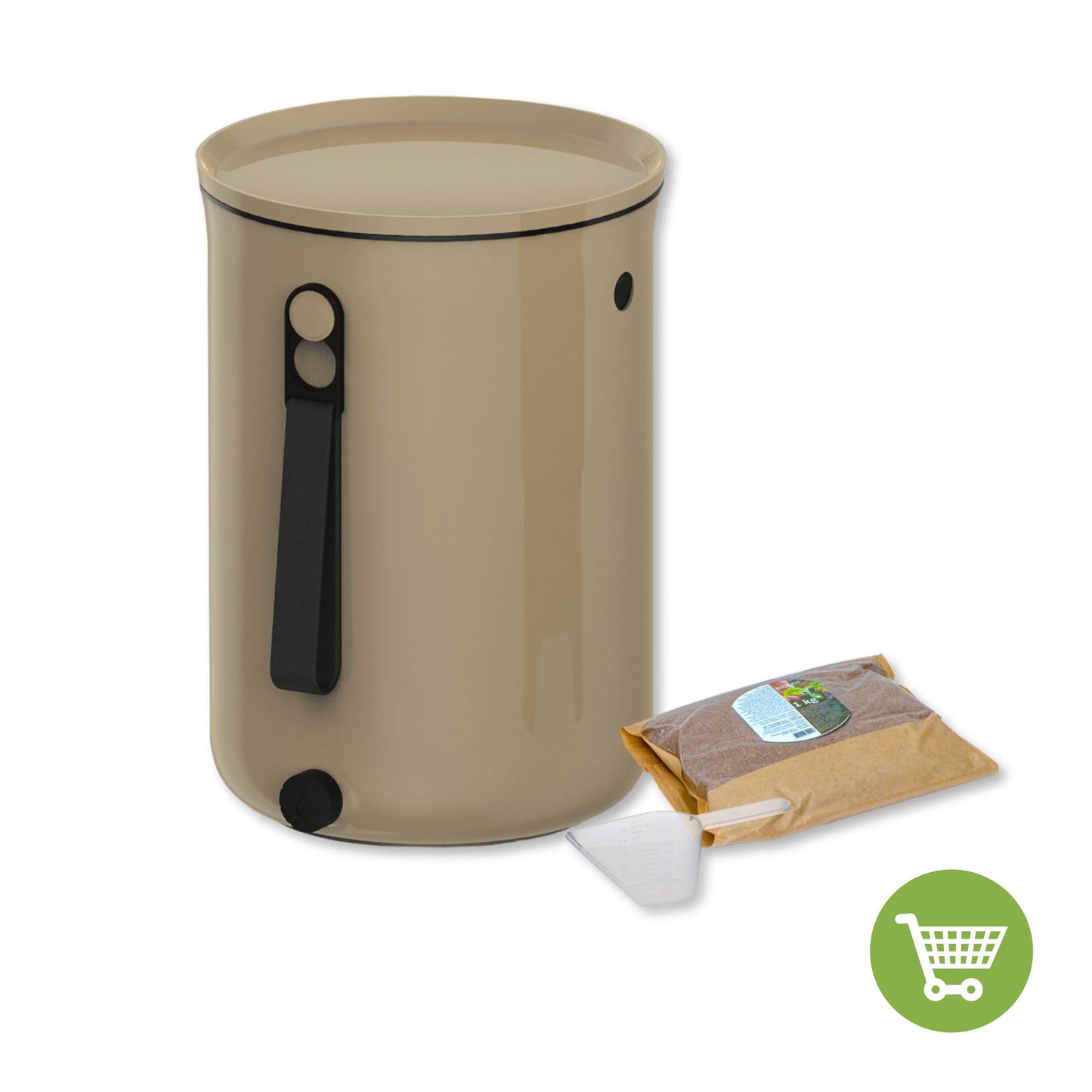 SKAZA® Küchenkomposter Bokashi ORGANKO / BEIGE