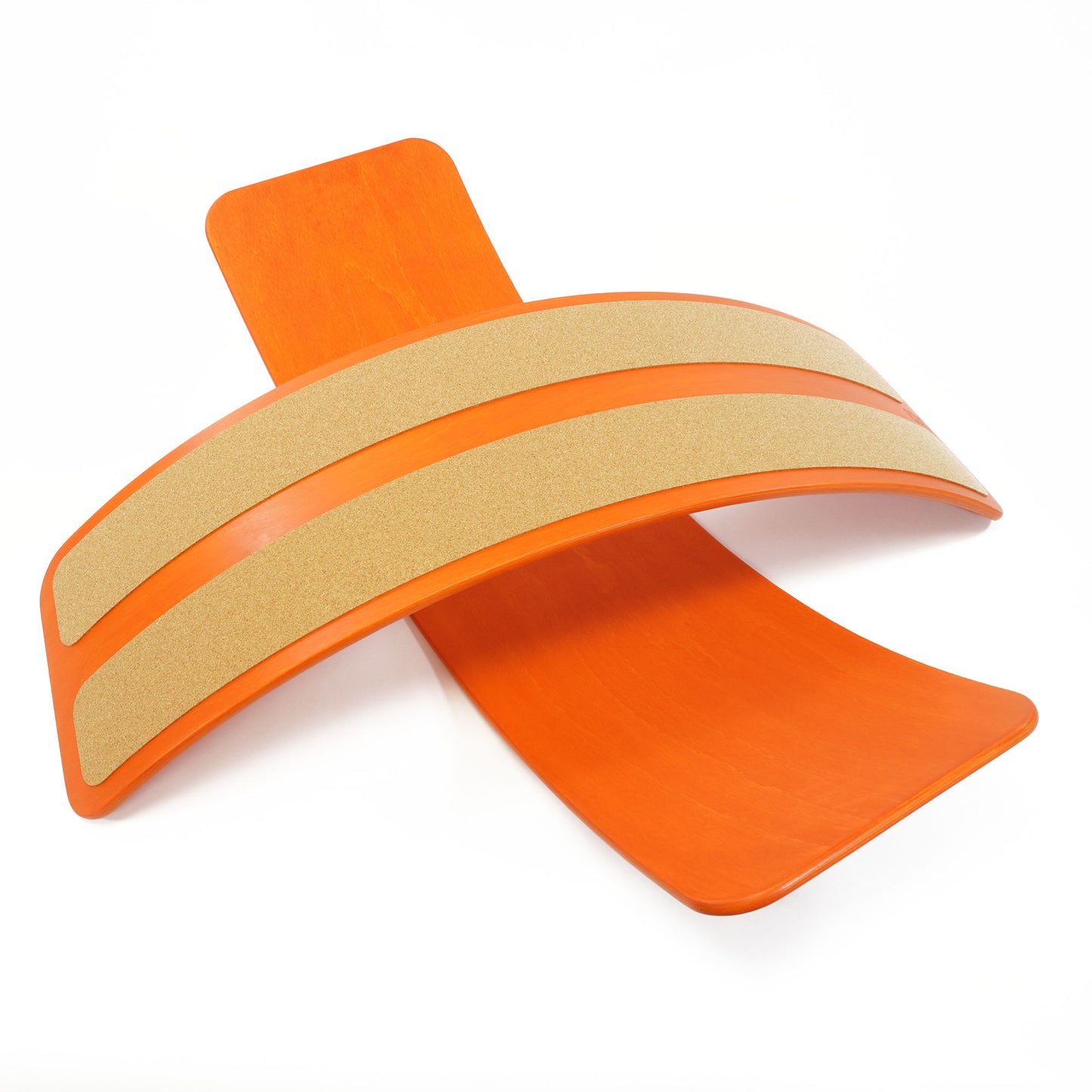 TICTOYS - das.BRETT Balance Board lackiert mit Korkriemen / ROT